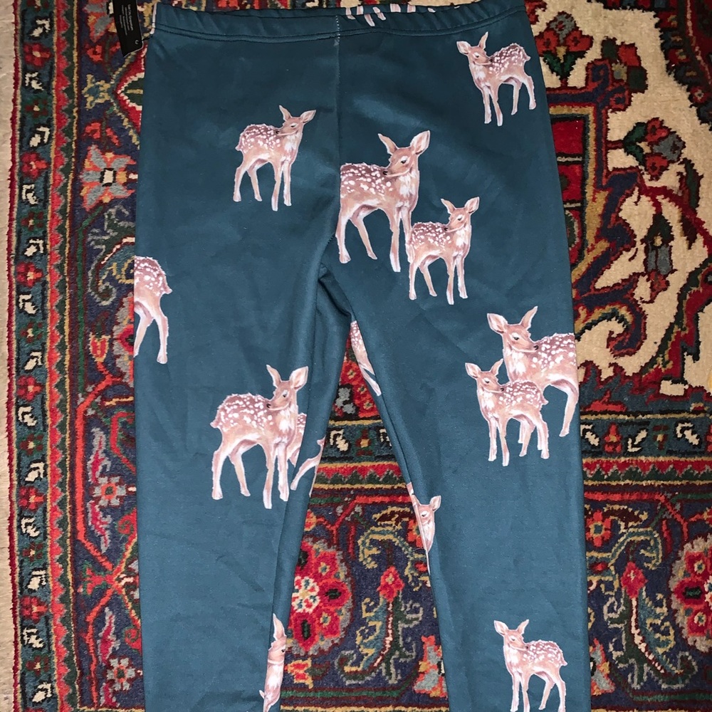 Deer print leggings